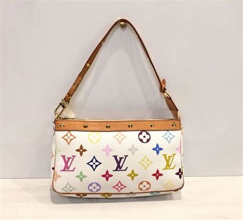 louis vuitton multicolor logo pochette